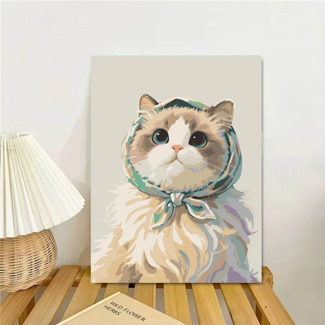 Cat-Themed Illustrated Wall Art Print Kalsten