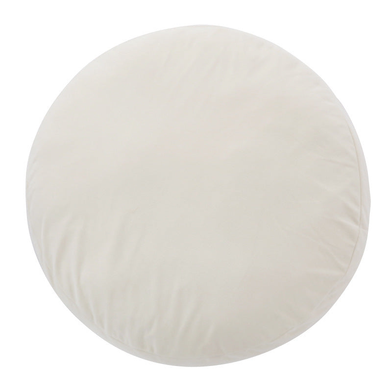 Round seat pouf with soft velvet cover, removable zipper, and shape-stable filling Kalsten