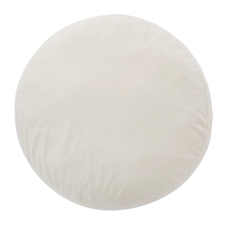 Round seat pouf with soft velvet cover, removable zipper, and shape-stable filling Kalsten