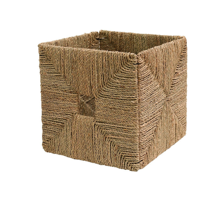 Rustic Decorative Basket Made of Natural Fibers Kalsten
