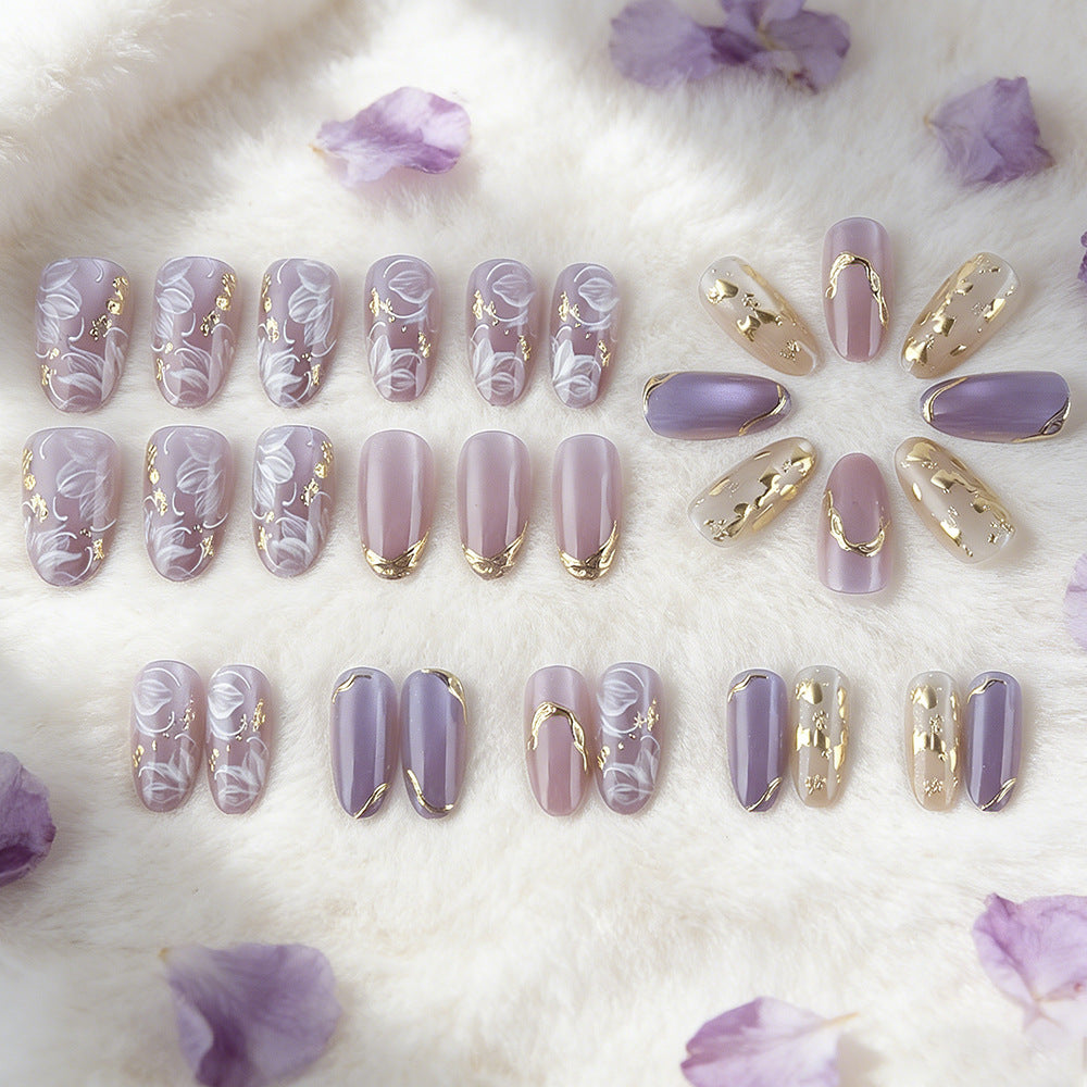Deluxe Floral Press-On Nail Art Set Kalsten