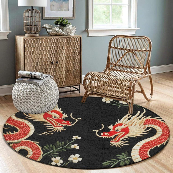 Artistic Celestial Theme Round Rug