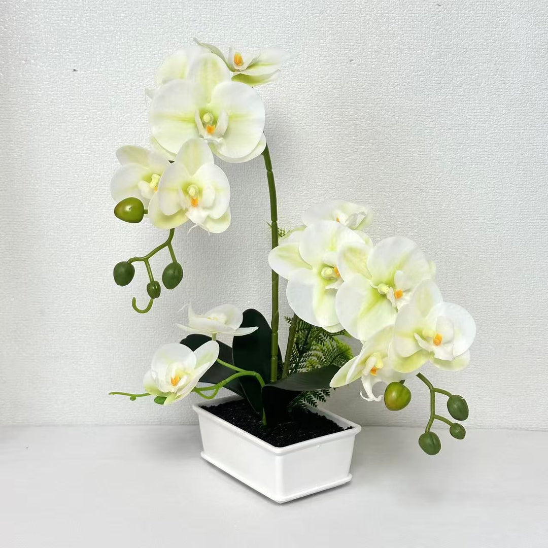 Elegant Artificial Orchid Arrangement for Indoor Home Decor