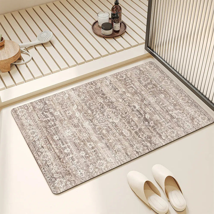 Non-Slip Geometric Pattern Bathroom Mat Kalsten