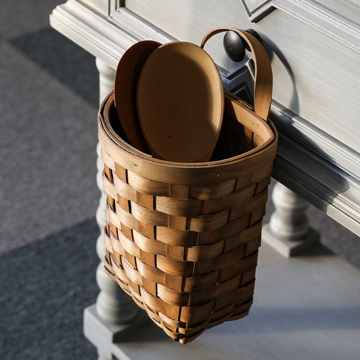 Handcrafted Wicker Storage Cylinder Kalsten