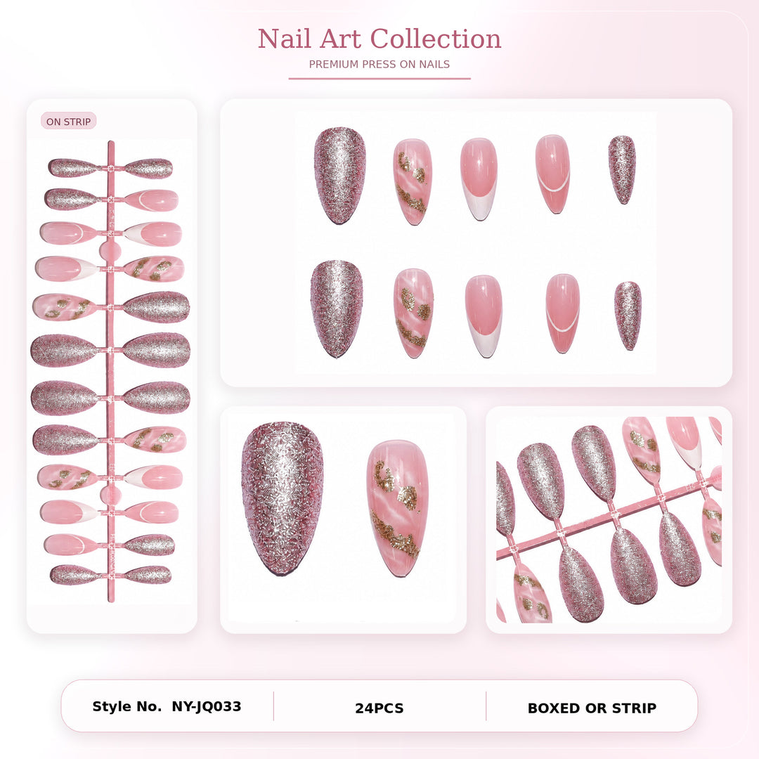 Premium Nail Art Set with Glitter and Flower Pattern Kalsten