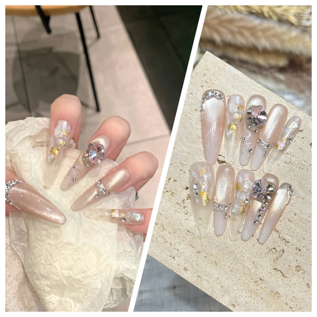 Artistic Stiletto Press-On Nail Set with Charming Patterns Kalsten