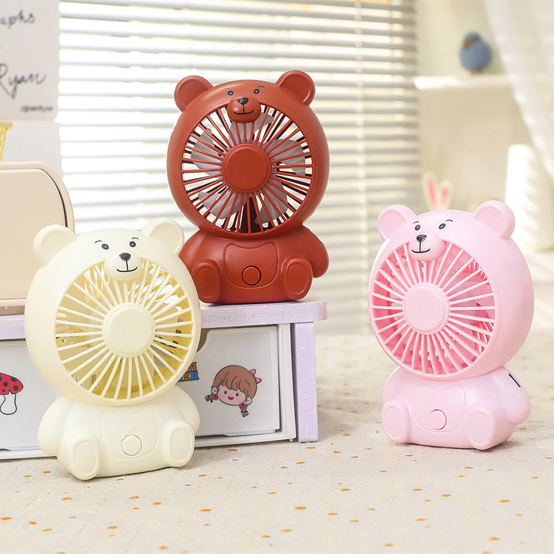 Ladies portable hand fan in cute bear design Kalsten