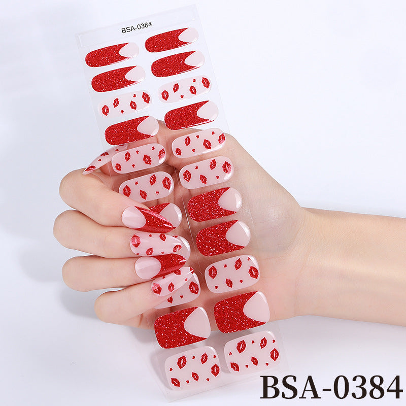 Sparkling Gift-Themed Nail Art Wraps