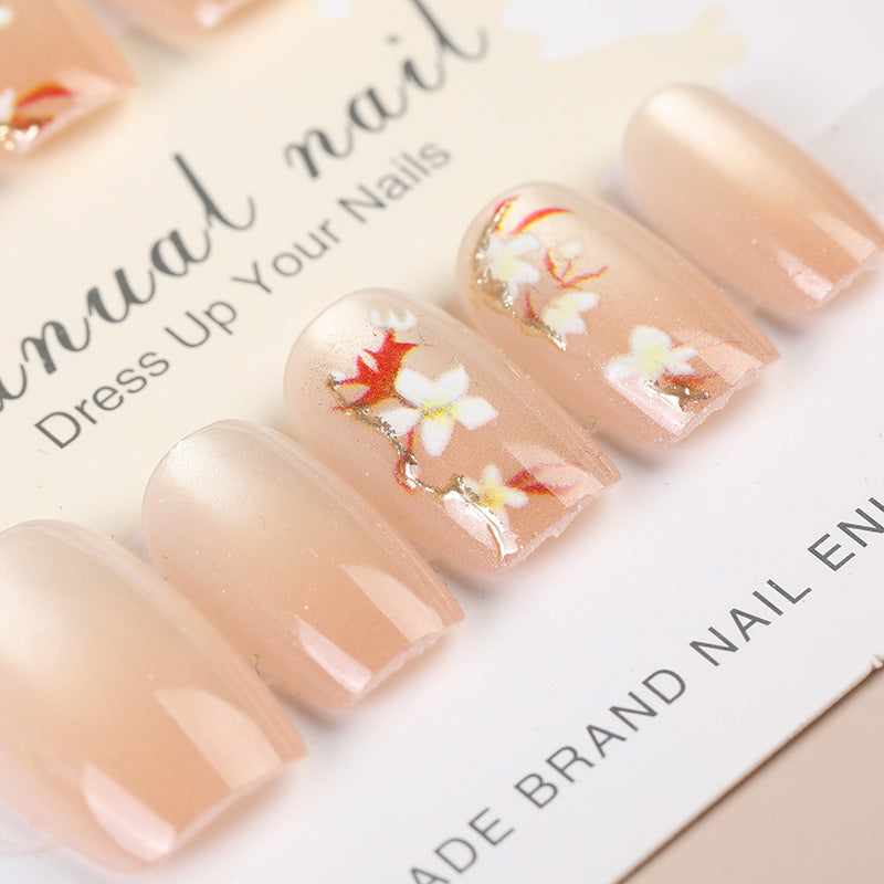 Artistic Floral Press-On Nail Design Set Kalsten