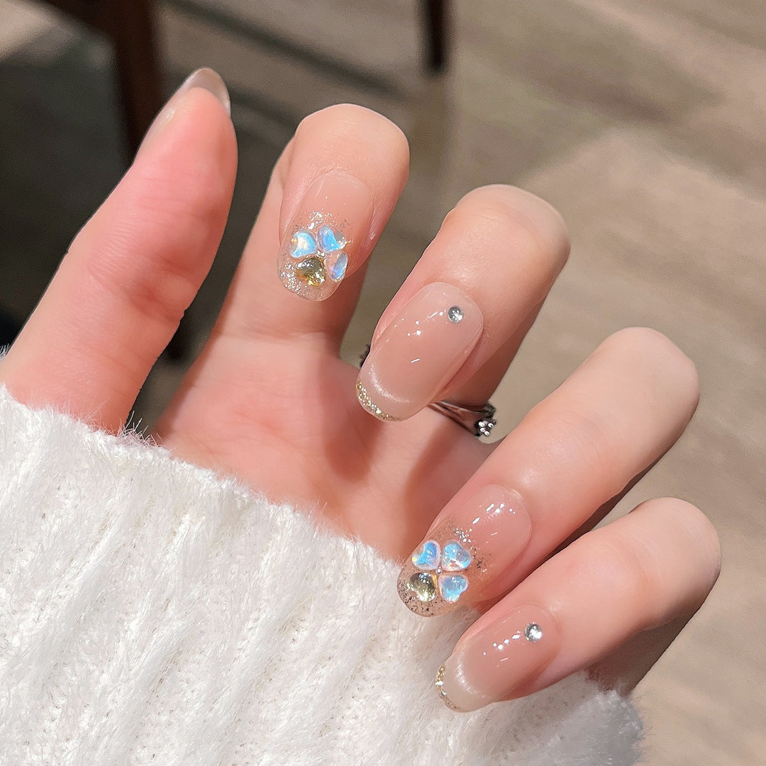 Decorative Floral Press-On Nail Art Kalsten