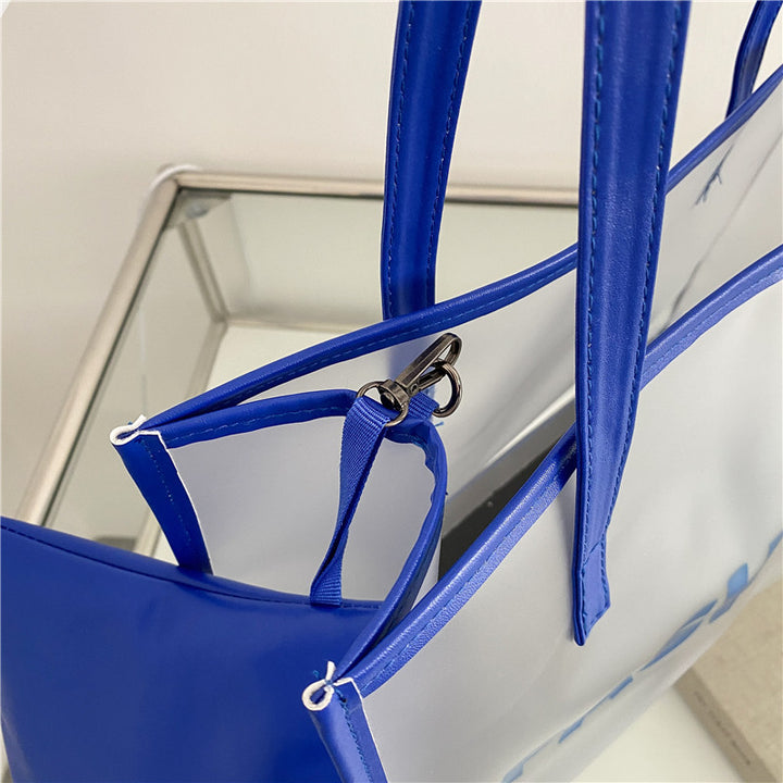 Modern Transparent Tote Bag with Pouch