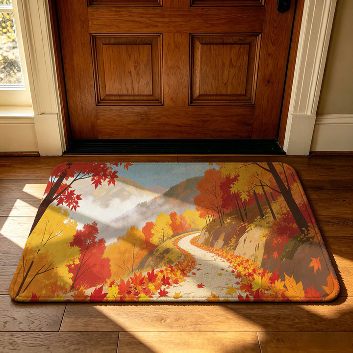 Artistic Outdoor-Themed Welcome Mat