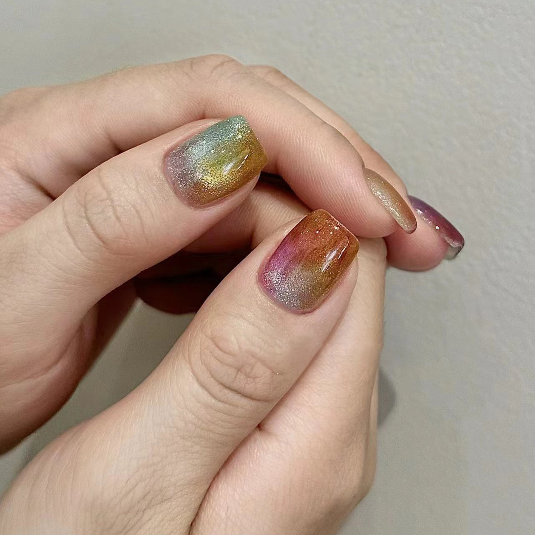 Gradient Shimmer Press-On Nails Kalsten