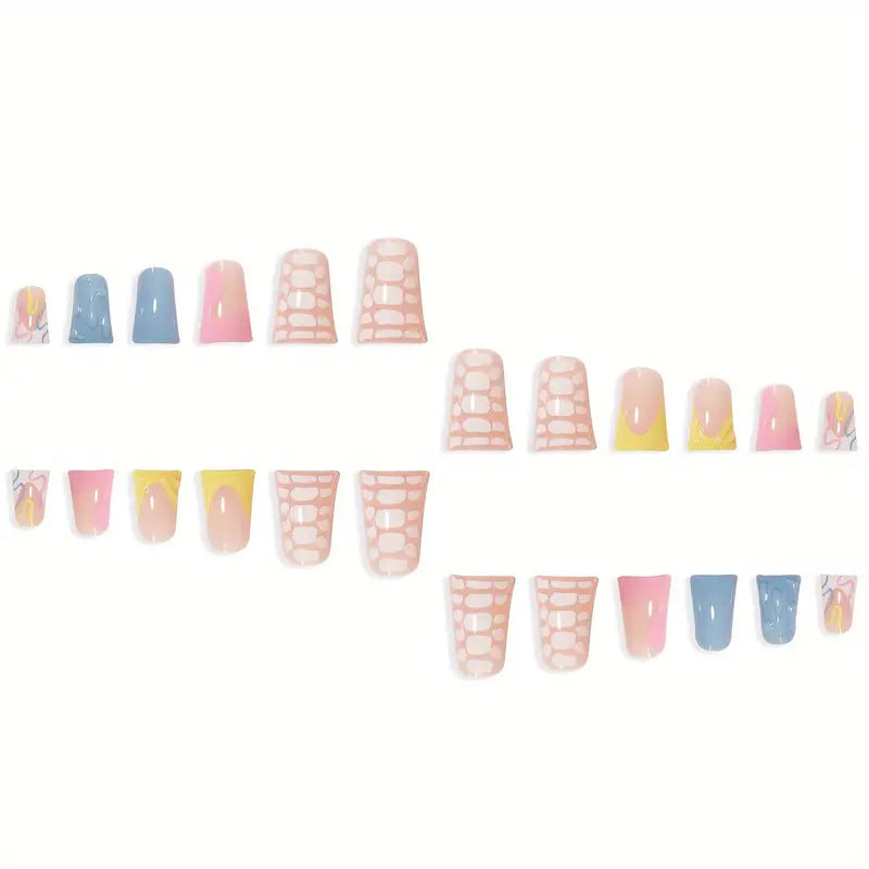Creative Drip Effect Press-On Nails Kalsten