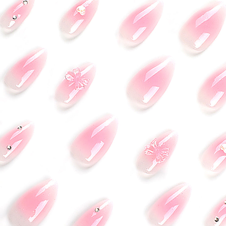 Artistic stiletto nails with floral design and glitter Kalsten