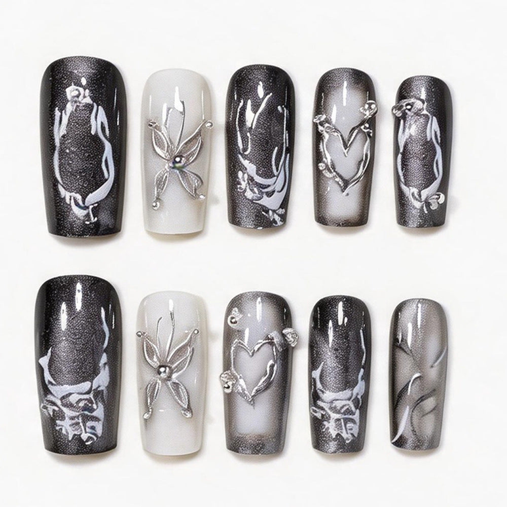 Artistic Long Press-On Nail Design Kalsten