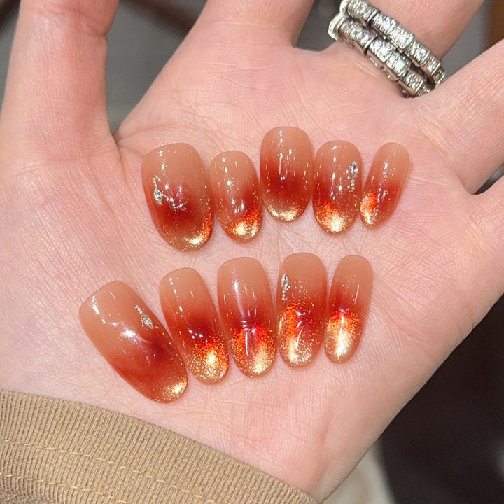 High-quality artificial nails with ombre effect Kalsten