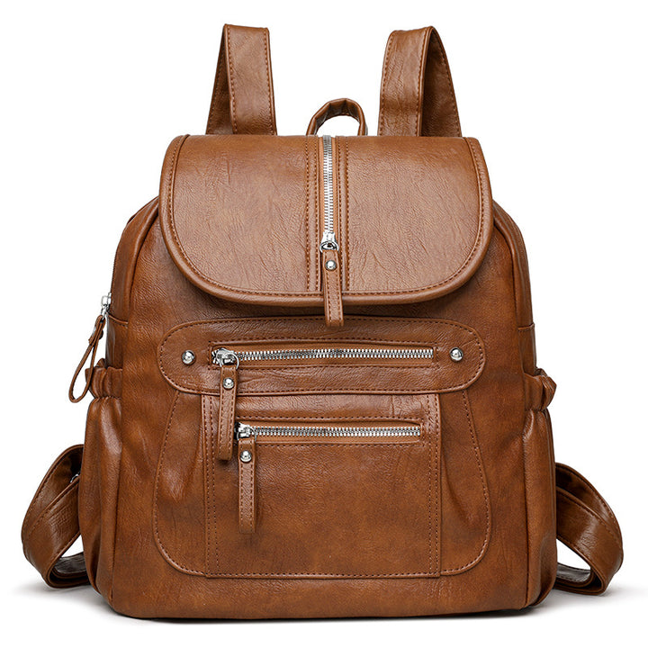 Durable Faux Leather Backpack