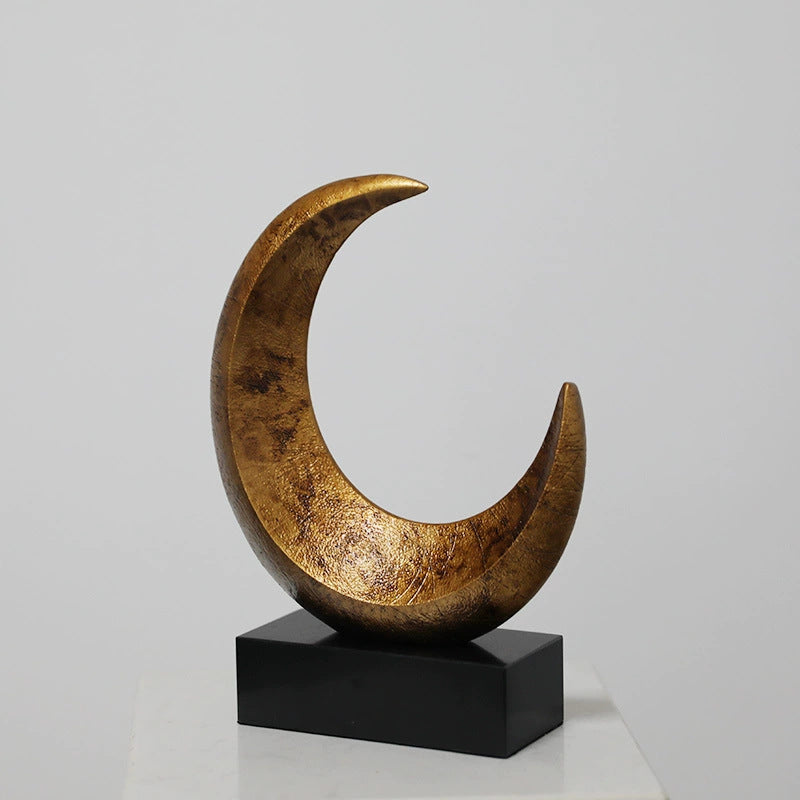 Decorative Crescent Moon Sculpture