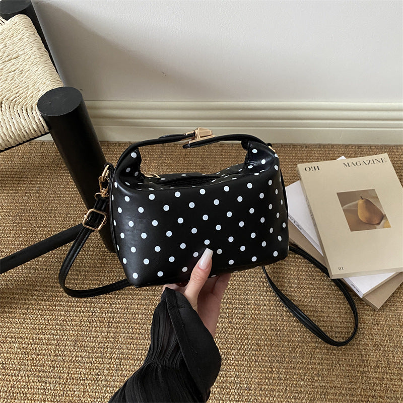 Stylish Polka Dot Crossbody Handbag