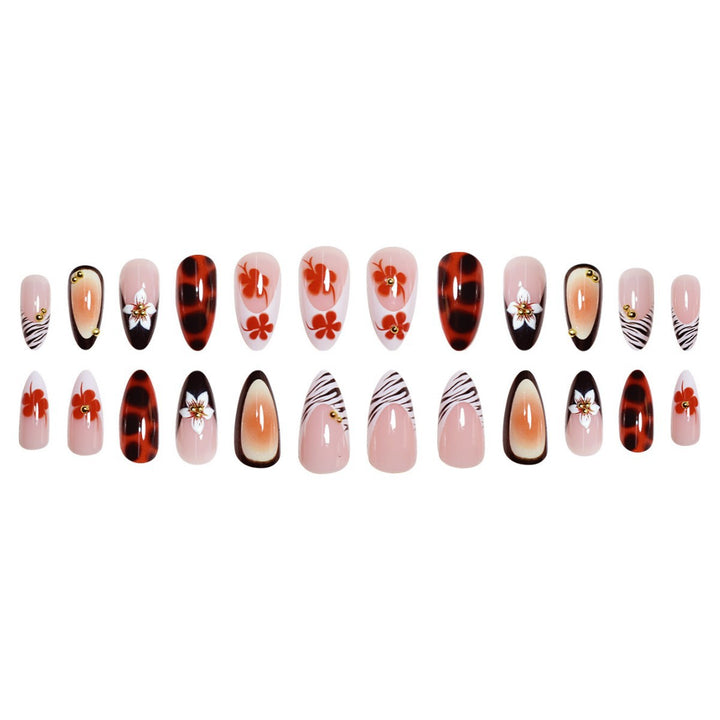 Decorative Long Stiletto Press-On Nails Kalsten