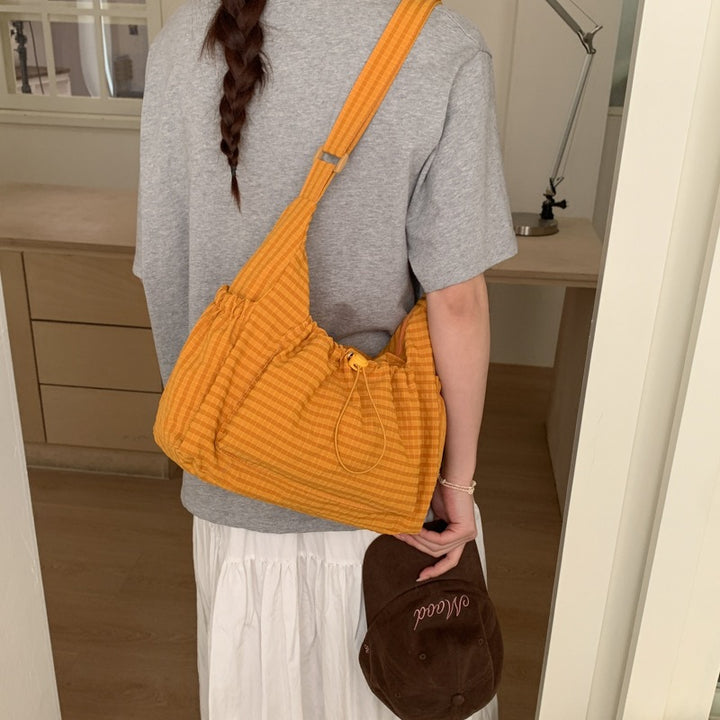 Casual Gingham Tote Bag