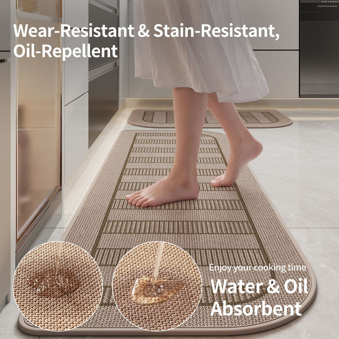Durable Non-Slip Kitchen Comfort Mat Set
