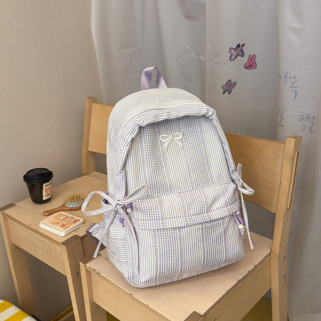 Cute Decorative Bow-Embellished Backpack Kalsten