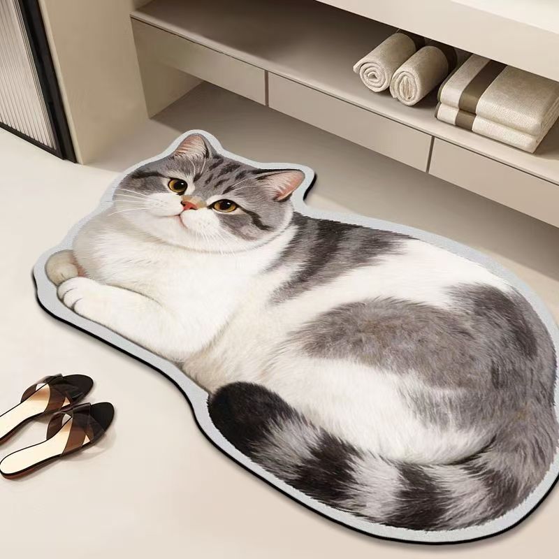 Cozy Cat-Shaped Bath Mat