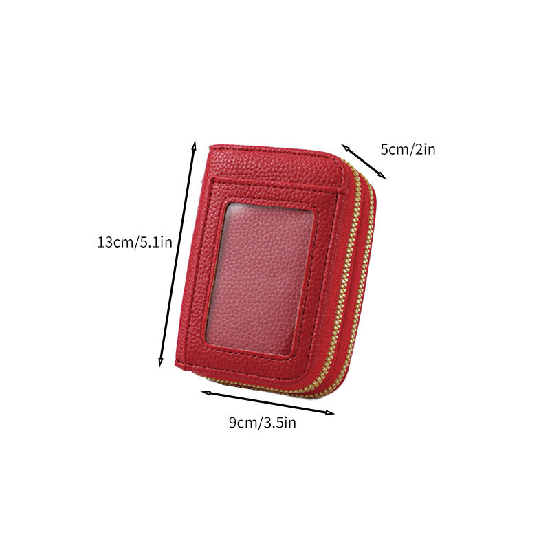 Leather Slim Zippered Coin Wallet Kalsten