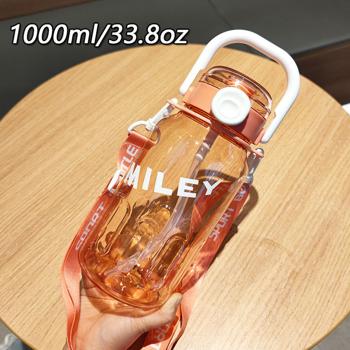 Ladies Sporty Water Bottle with Practical Carrying Strap Kalsten