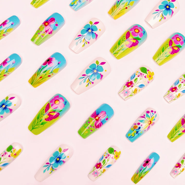 3D Floral Design Nail Art Kalsten