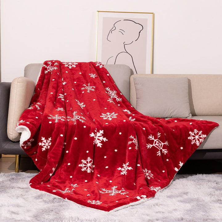 Christmas-Themed Plush Blanket
