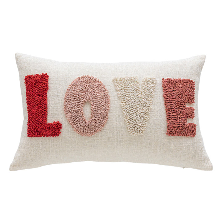 Decorative Love-Stitched Cushion