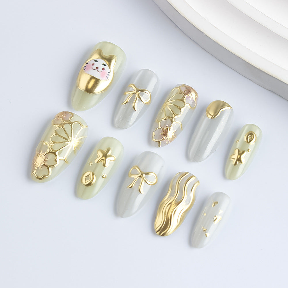 Artistic 3D Press-On Nail Art Set Kalsten