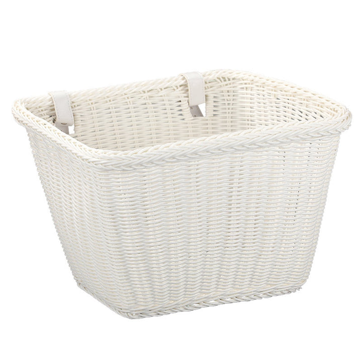 Ladies Versatile Storage Basket with Elegant Leather Handles Kalsten