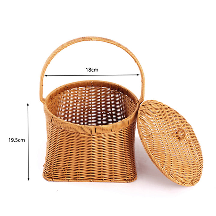Stylish Woven Storage Basket with Lid Kalsten