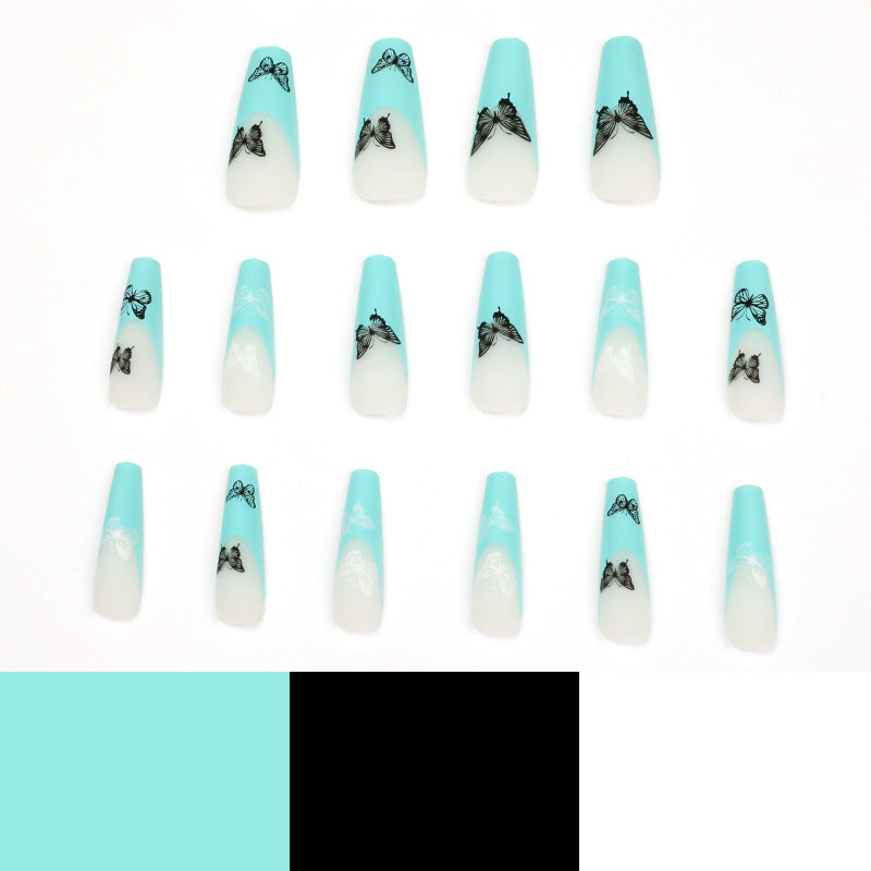 Artificial nail extensions with butterfly design Kalsten