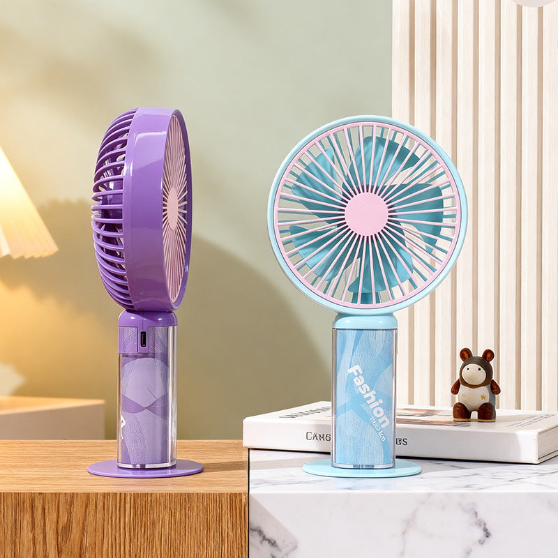 Women portable hand fan with flexible tilt mechanism and stylish heart design Kalsten