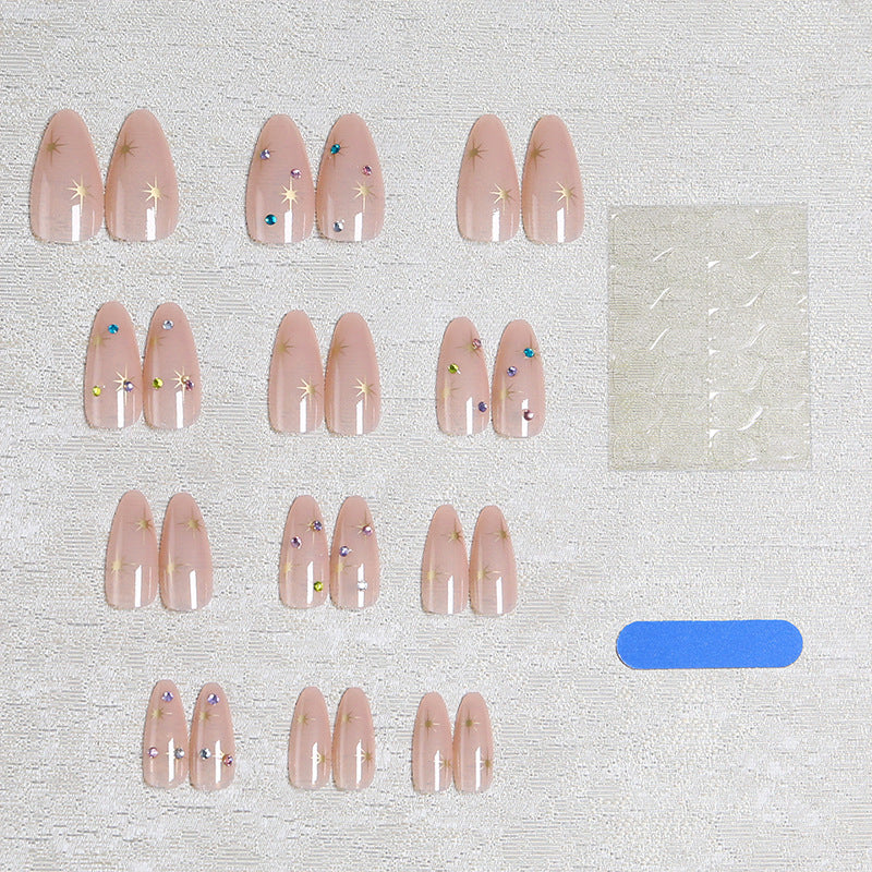 Nail art set with sparkling star and crystal decorations Kalsten