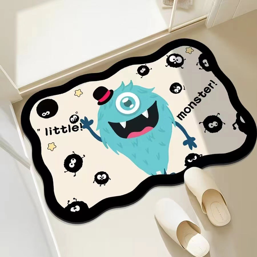 Playful Monster-Themed Bath Mat Kalsten