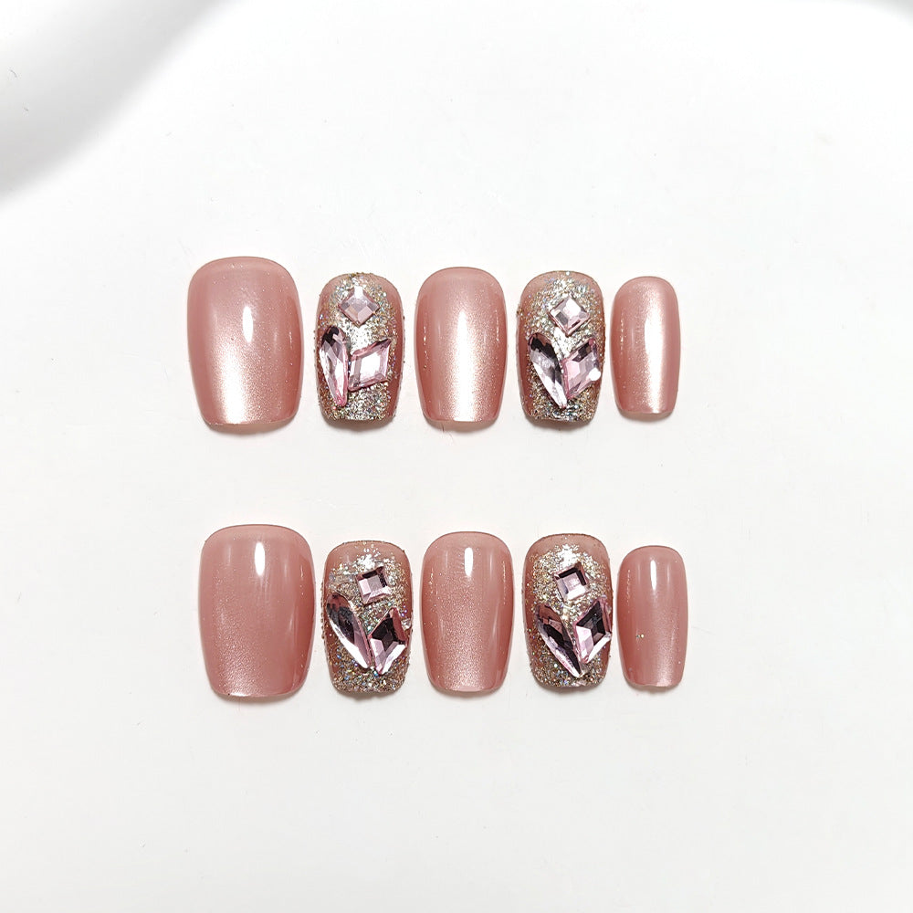 Artificial nails with glitter and crystal accents Kalsten