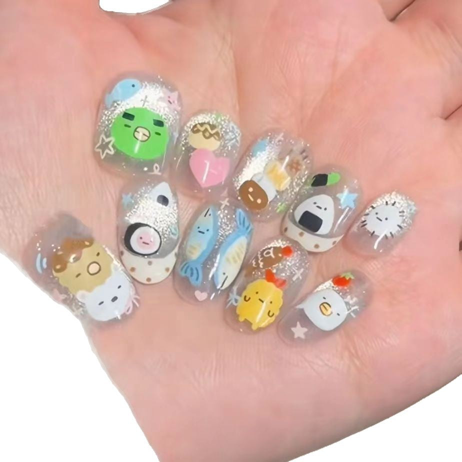 Playful Cartoon-Themed Press-On Nail Art Kalsten
