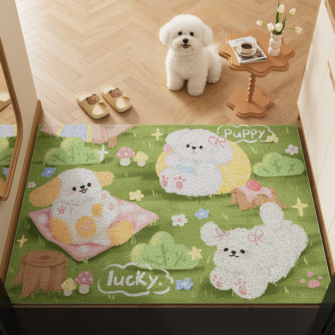 Playful Dog-Themed Area Mat