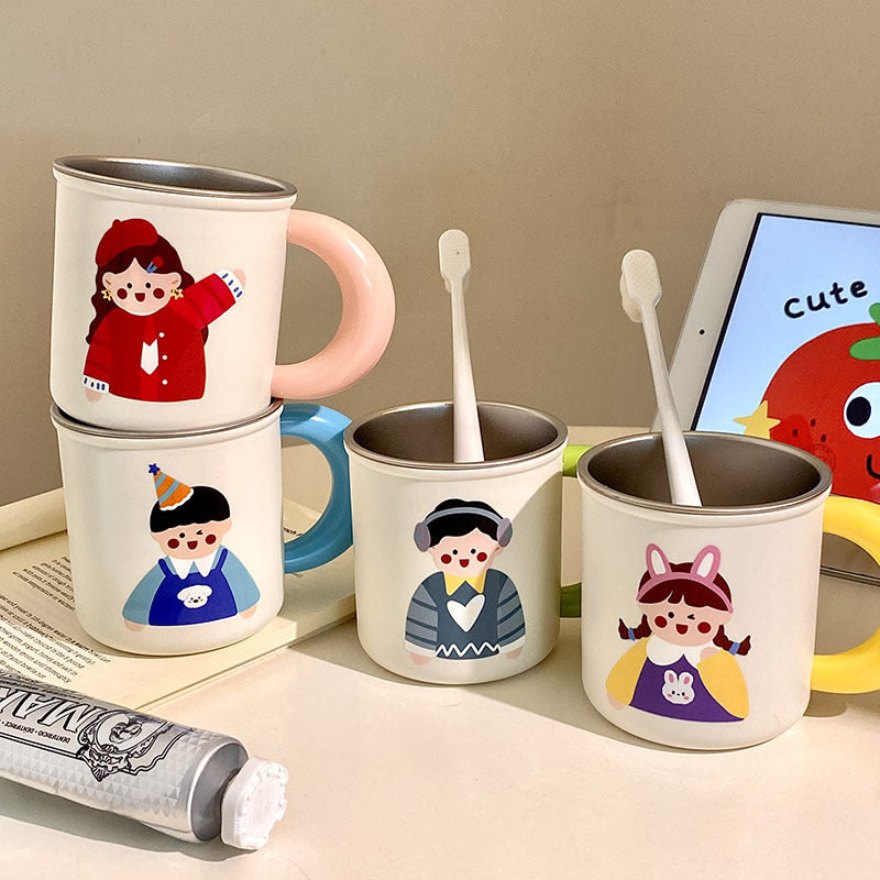 Stainless Steel Coffee Mug with Cheerful Children's Design Kalsten