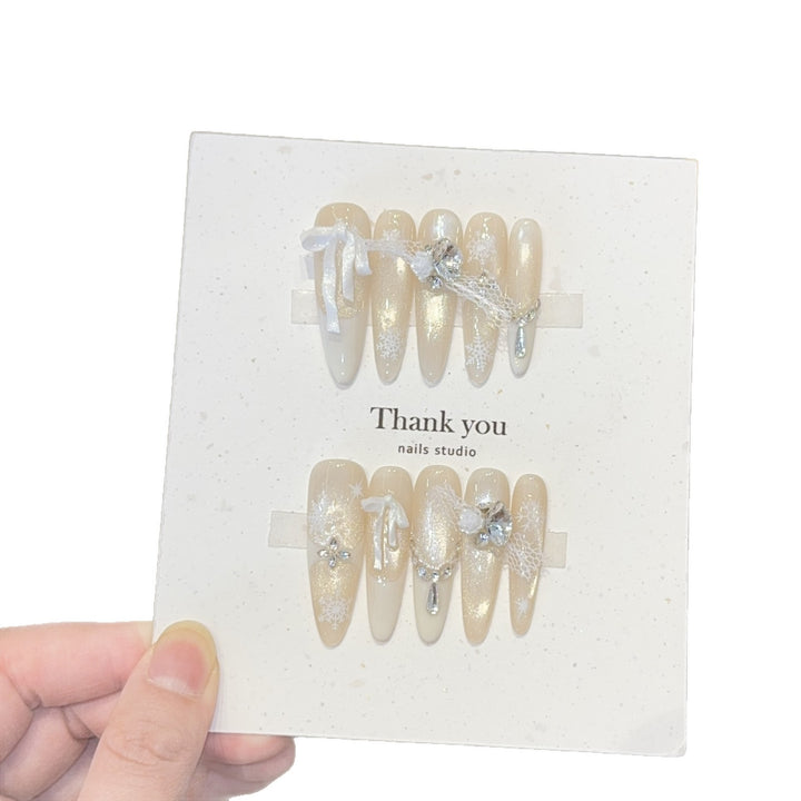 Artificial Nail Set with Festive Design Kalsten