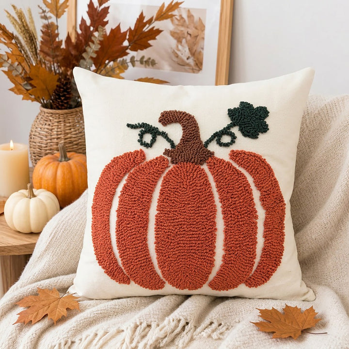 Decorative Cushion with Pumpkin Pattern