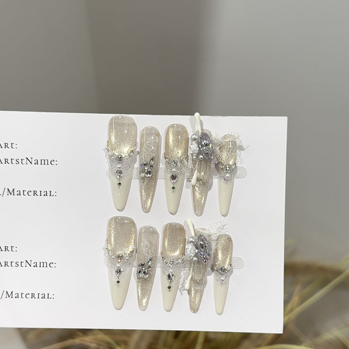 Elegant Decorative Press-On Nail Art