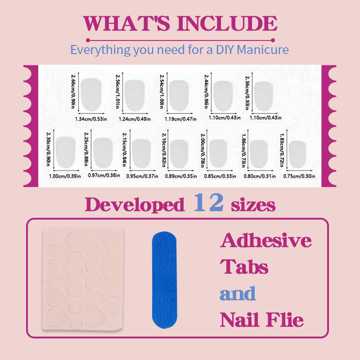 Artificial nail set with elegant, natural ombre design Kalsten